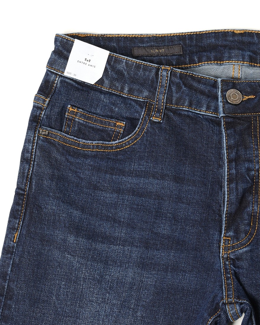 Entre Amisスリムテーパード ミディアムウォッシュデニム08l