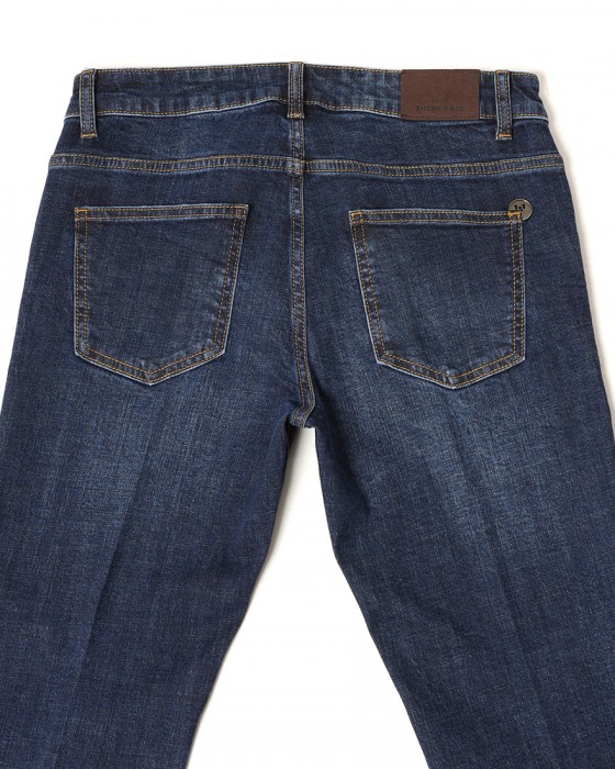 Entre Amisスリムテーパード ミディアムウォッシュデニム12l