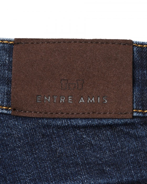 Entre Amisスリムテーパード ミディアムウォッシュデニム15l
