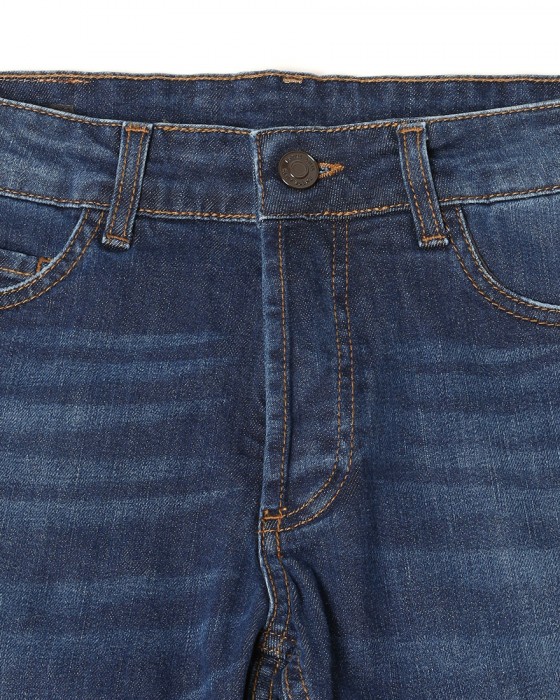 Entre Amisスリムテーパード フェードブルーデニム07l