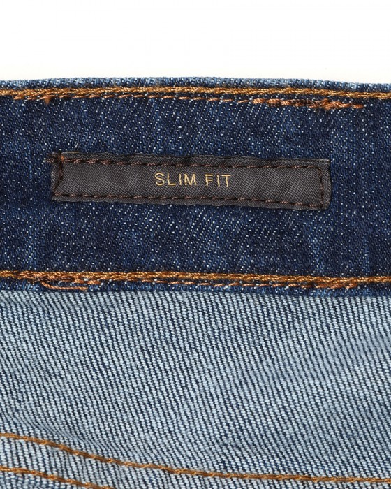 Entre Amisスリムテーパード フェードブルーデニム18l