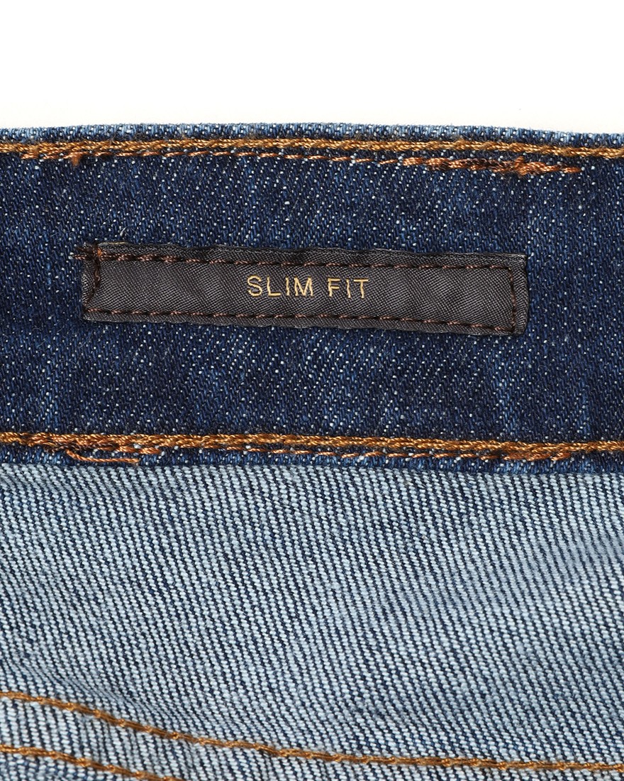 Entre Amisスリムテーパード フェードブルーデニム18l