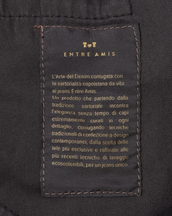 Entre Amisスリムテーパード フェードブルーデニム20l