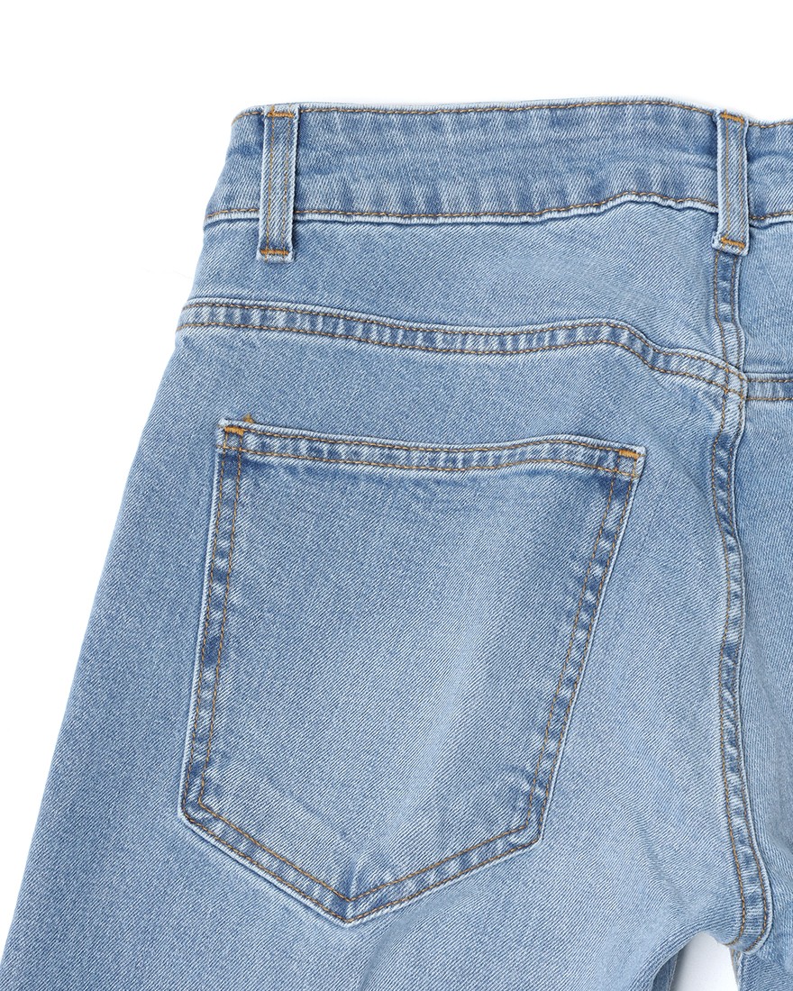 Entre Amisスリム テーパード ライトウォッシュ デニム14l