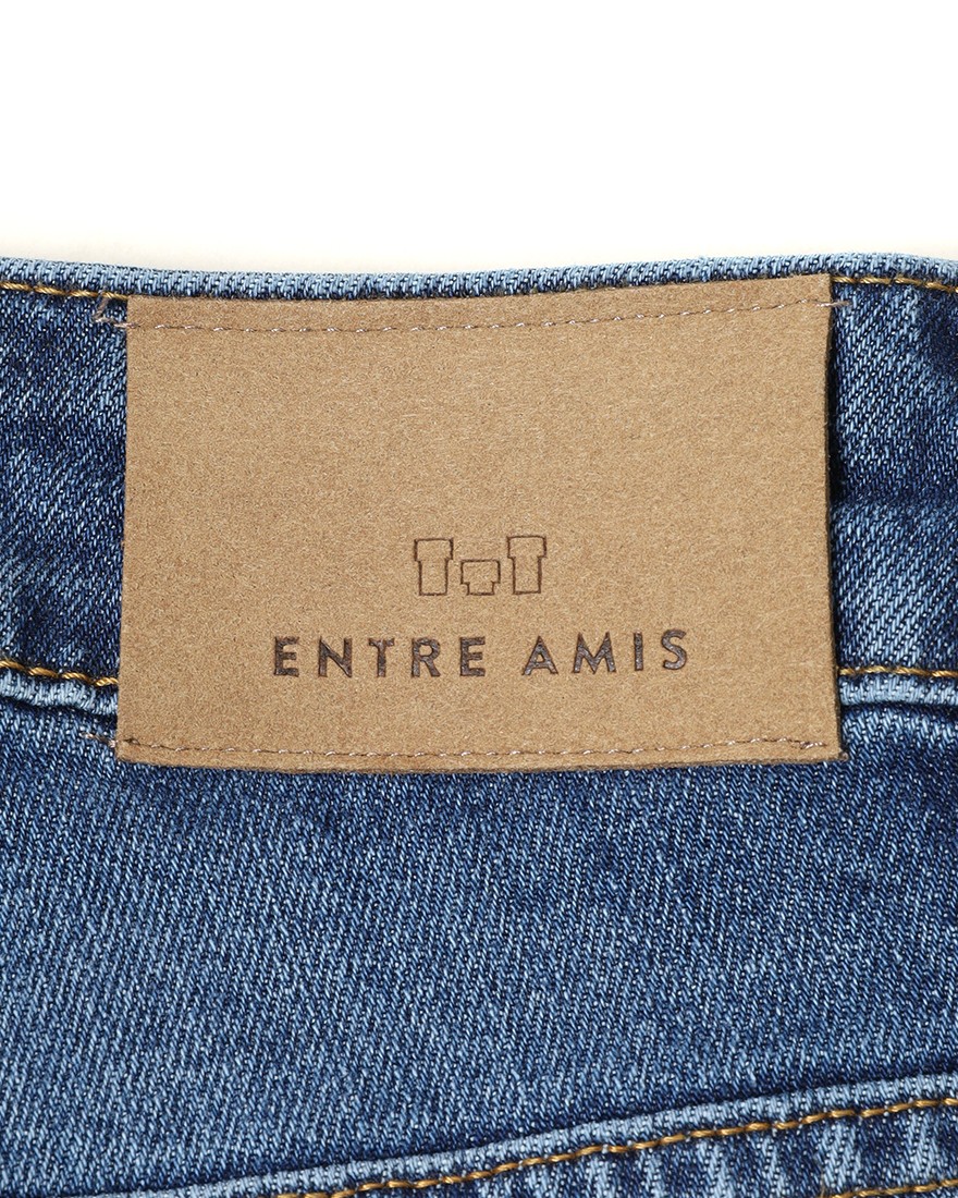 Entre Amisスリム テーパード ライトウォッシュ デニム15l