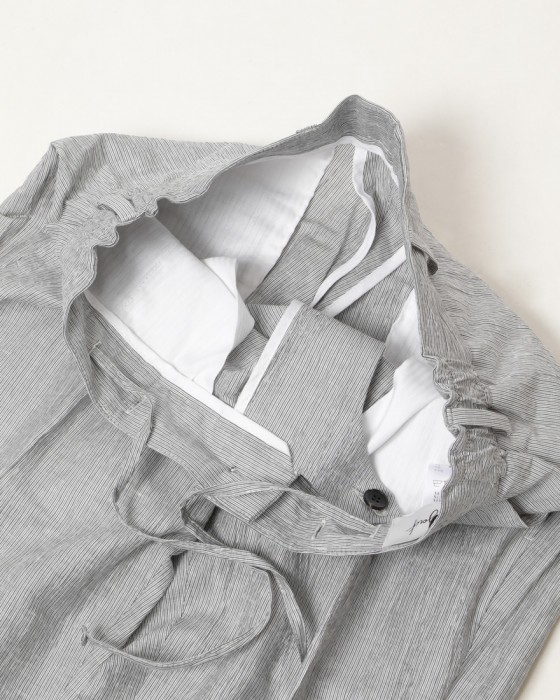 Finjack楊柳ストライプワンプリーツ ドローコードパンツ13l