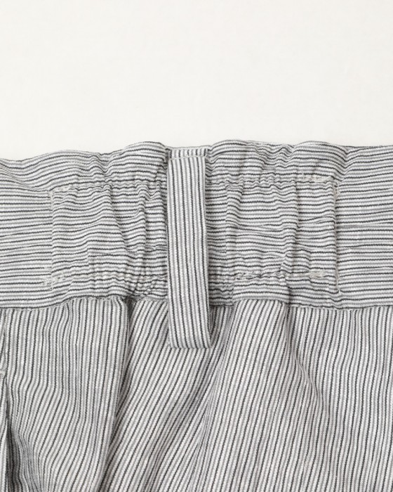 Finjack楊柳ストライプワンプリーツ ドローコードパンツ18l