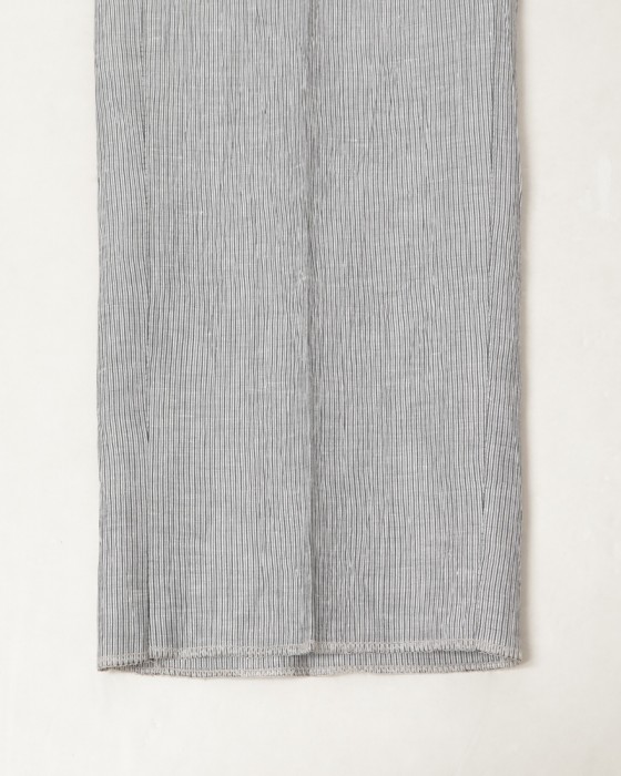 Finjack楊柳ストライプワンプリーツ ドローコードパンツ19l