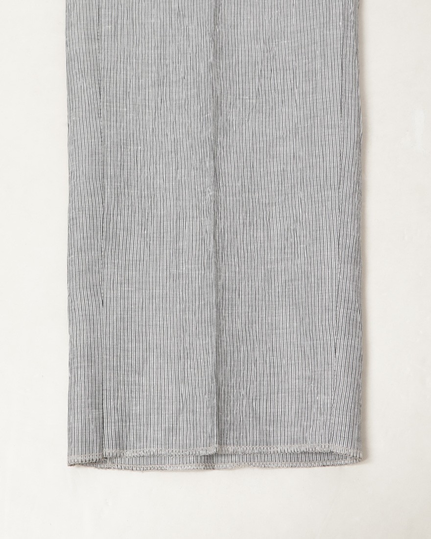 Finjack楊柳ストライプワンプリーツ ドローコードパンツ19l