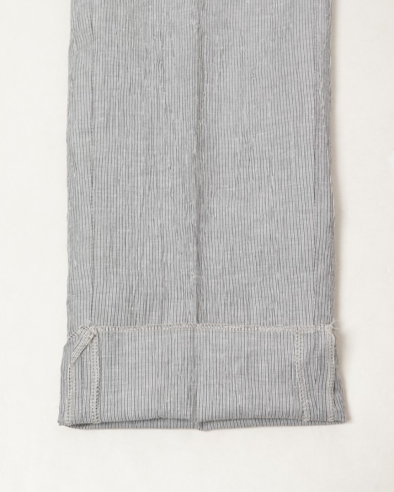 Finjack楊柳ストライプワンプリーツ ドローコードパンツ20l