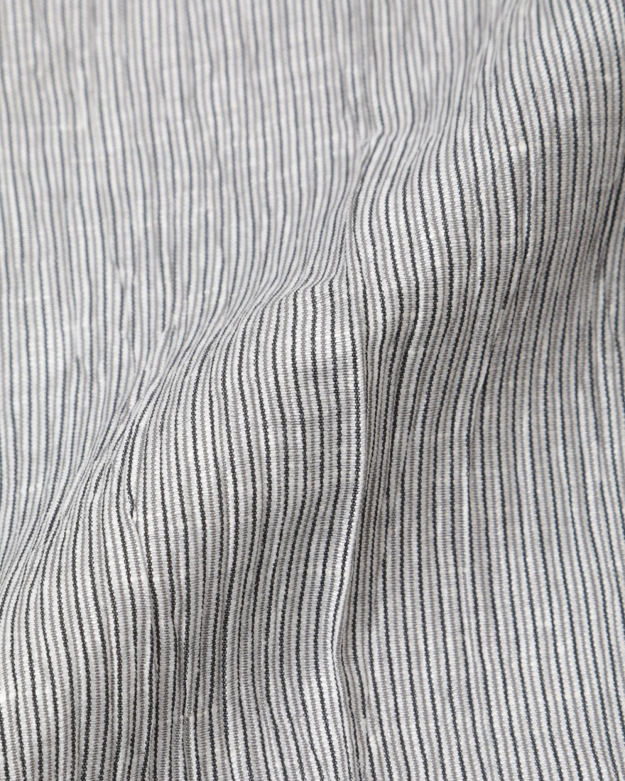 Finjack楊柳ストライプワンプリーツ ドローコードパンツ21l