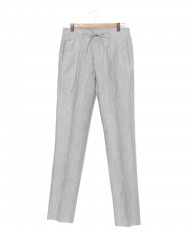 Finjack楊柳ストライプワンプリーツ ドローコードパンツmb_04l