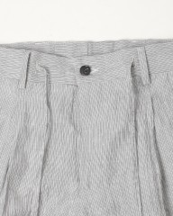 Finjack楊柳ストライプワンプリーツ ドローコードパンツmb_10l