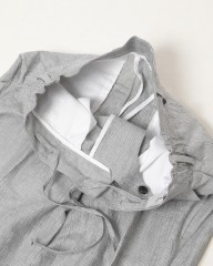 Finjack楊柳ストライプワンプリーツ ドローコードパンツmb_13l