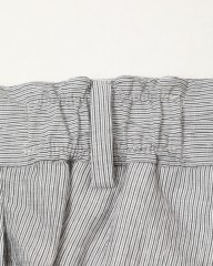 Finjack楊柳ストライプワンプリーツ ドローコードパンツmb_18l