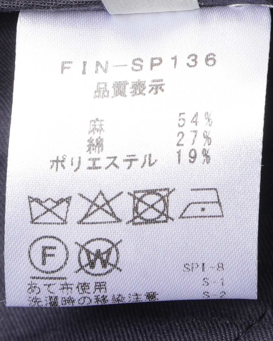 Finjack楊柳ワンプリーツ ドローコードパンツ22l