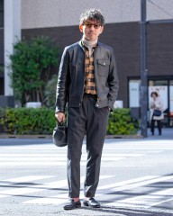 Borelioストレッチ ウール混 テーパードパンツ【CHAD2】mb_ma