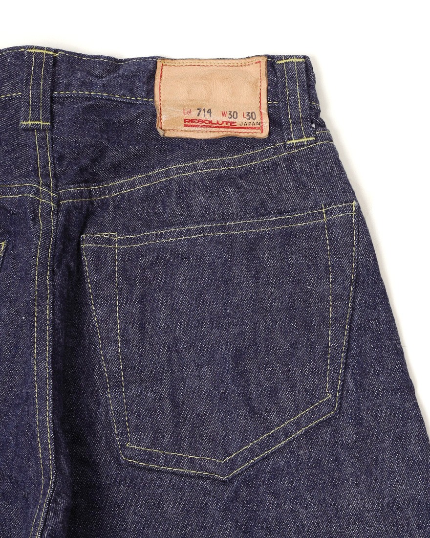 RESOLUTEセミワイドテーパード ワンウォッシュデニム 【714】16l