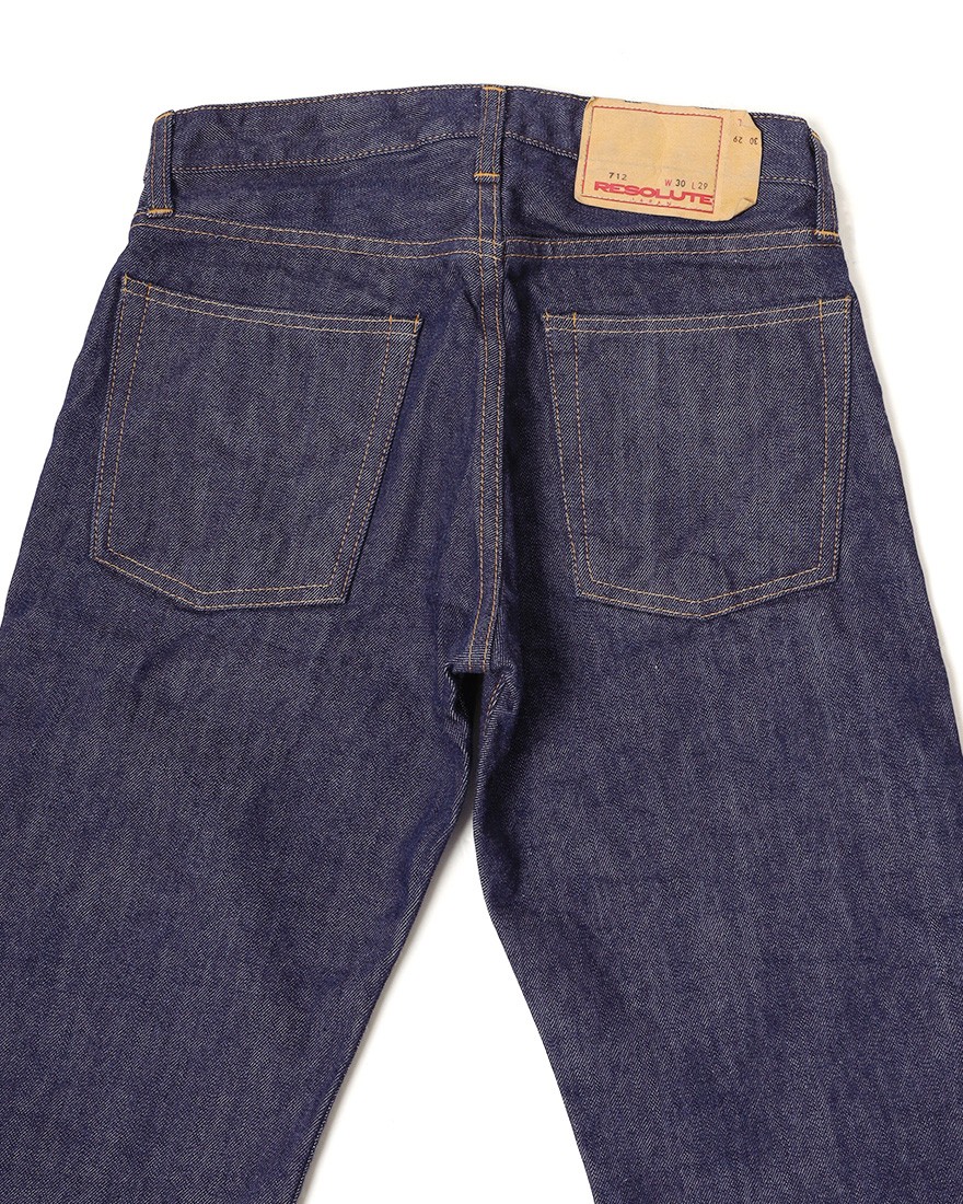 RESOLUTEスリムテーパード ワンウォッシュデニム 【712】14l