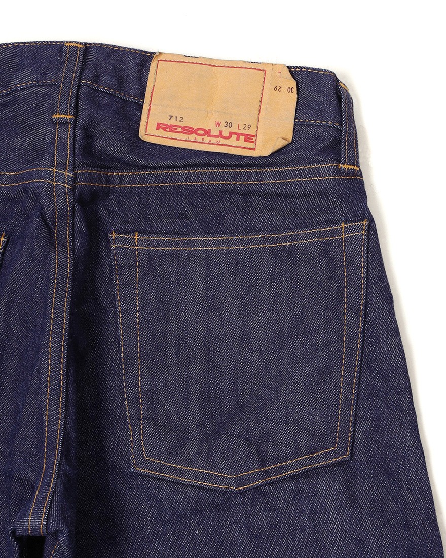 RESOLUTEスリムテーパード ワンウォッシュデニム 【712】16l