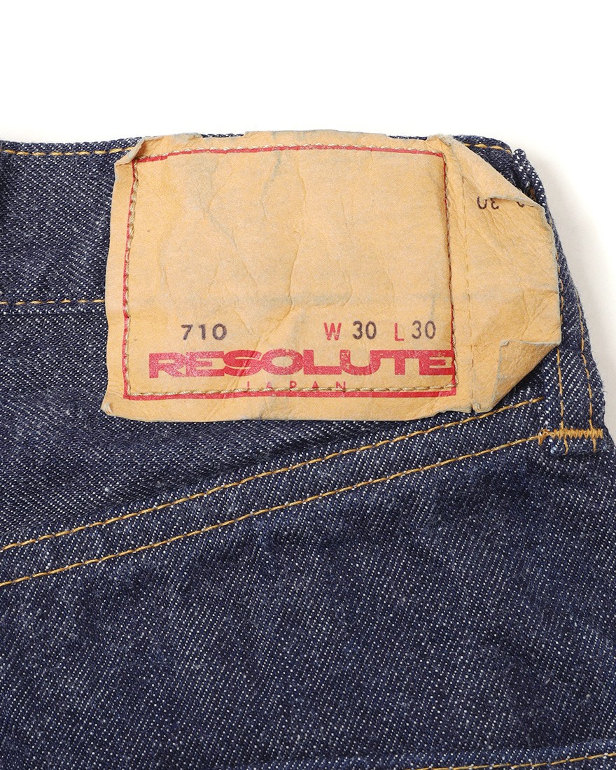 RESOLUTEスリムストレート ワンウォッシュデニム 【710】16l