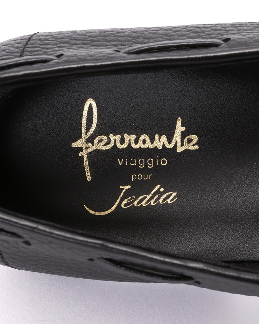 FERRANTEJedia別注 シボ革カーフ タッセルローファー【VOLTURNO/ラバーソール】11l