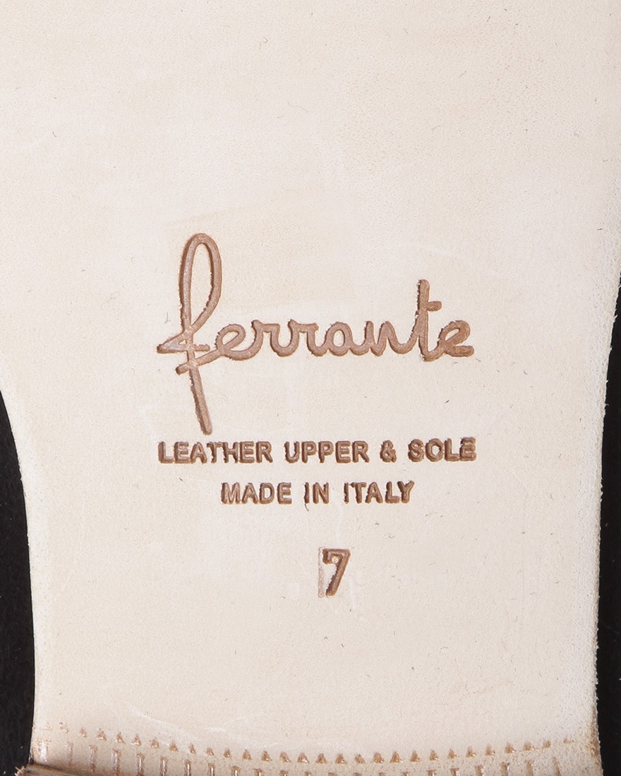 FERRANTE【2025年4月納期予約受注】Jedia別注 スエード コインローファー【NARCISO/レザーソール】※キャンセル不可※13l