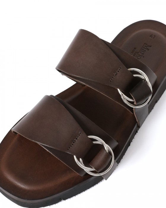 Mario Doniダブルリング 2ストラップ レザーサンダル【ANGELLI】09l