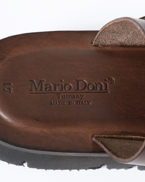 Mario Doniダブルリング 2ストラップ レザーサンダル【ANGELLI】12l
