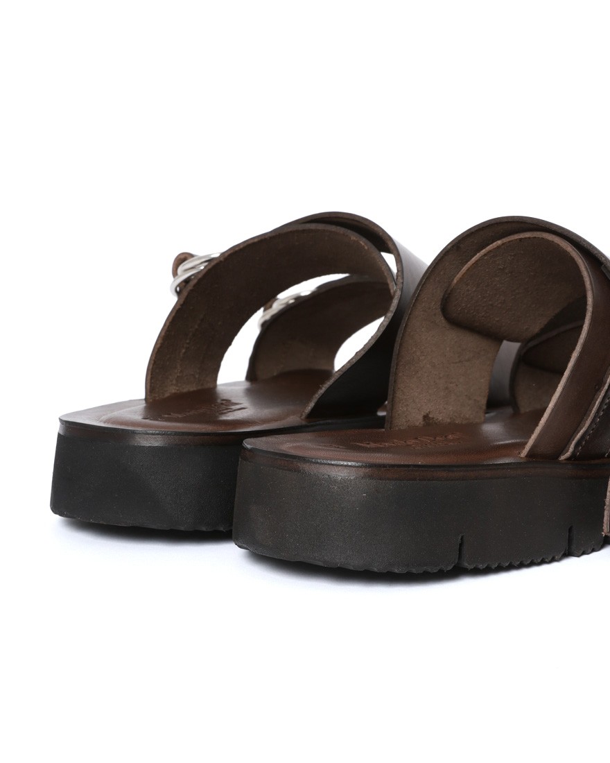 Mario Doniダブルリング 2ストラップ レザーサンダル【ANGELLI】18l