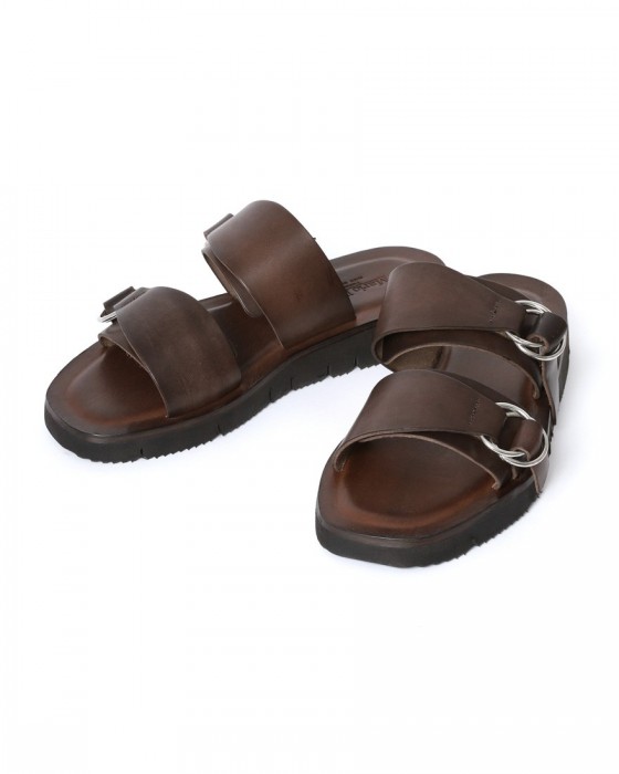 Mario Doniダブルリング 2ストラップ レザーサンダル【ANGELLI】ma