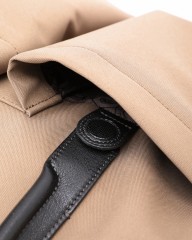 TOFF&LOADSTONE(トフアンドロードストーン)ポリエステルオックス×クロームゴートレザー ボストン型トートバッグ