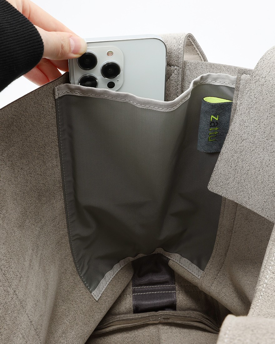 zattuマイクロファイバースエード ビッグ トートバッグ【MACTOTO-T2/マックトート-T2】26l