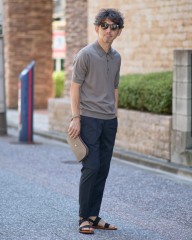 CHAMBORD SELLIERシュリンクレザー クラッチバッグ【ANGERS PORCH STRAP/LAGUN】mb_ma