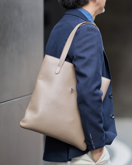 CHAMBORD SELLIERシュリンクレザー トートバッグ【BUSSE/LAGUN】13l