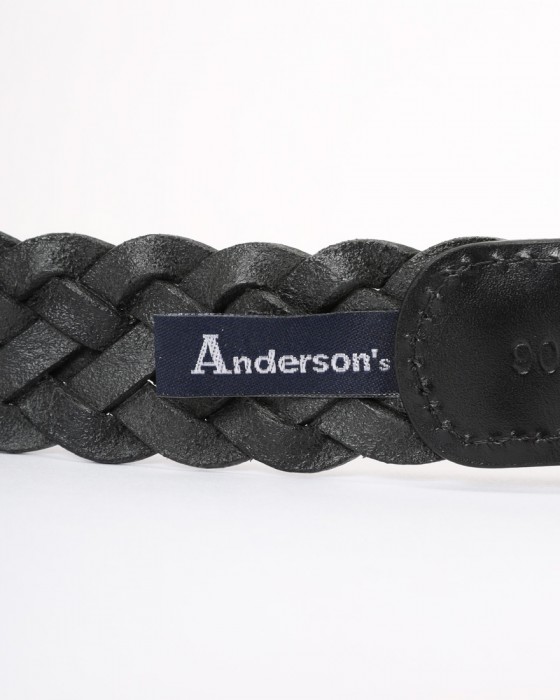 Anderson'sレザーメッシュ ゴールドバックル ベルト05l