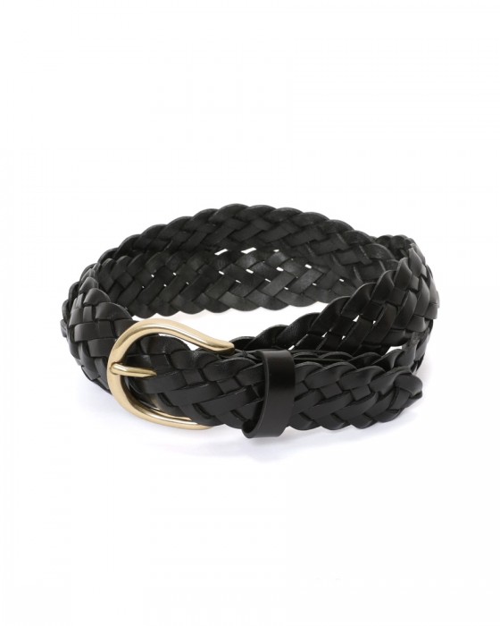 Anderson'sレザーメッシュ ゴールドバックル ベルトc0