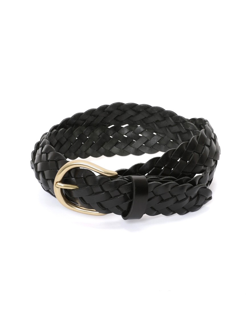 Anderson'sレザーメッシュ ゴールドバックル ベルトc0