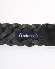 Anderson'sレザーメッシュ ゴールドバックル ベルトmb_05l
