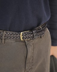Saddler'sブレスバックル レザーメッシュベルトmb_11l