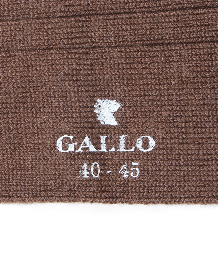 GALLOソリッドカラー ウールリブ ソックス【UOMO GALLO】10l