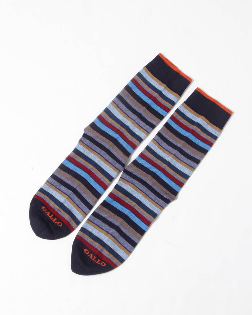 GALLO細マルチカラーボーダー ソックス【COLLECTION】03l
