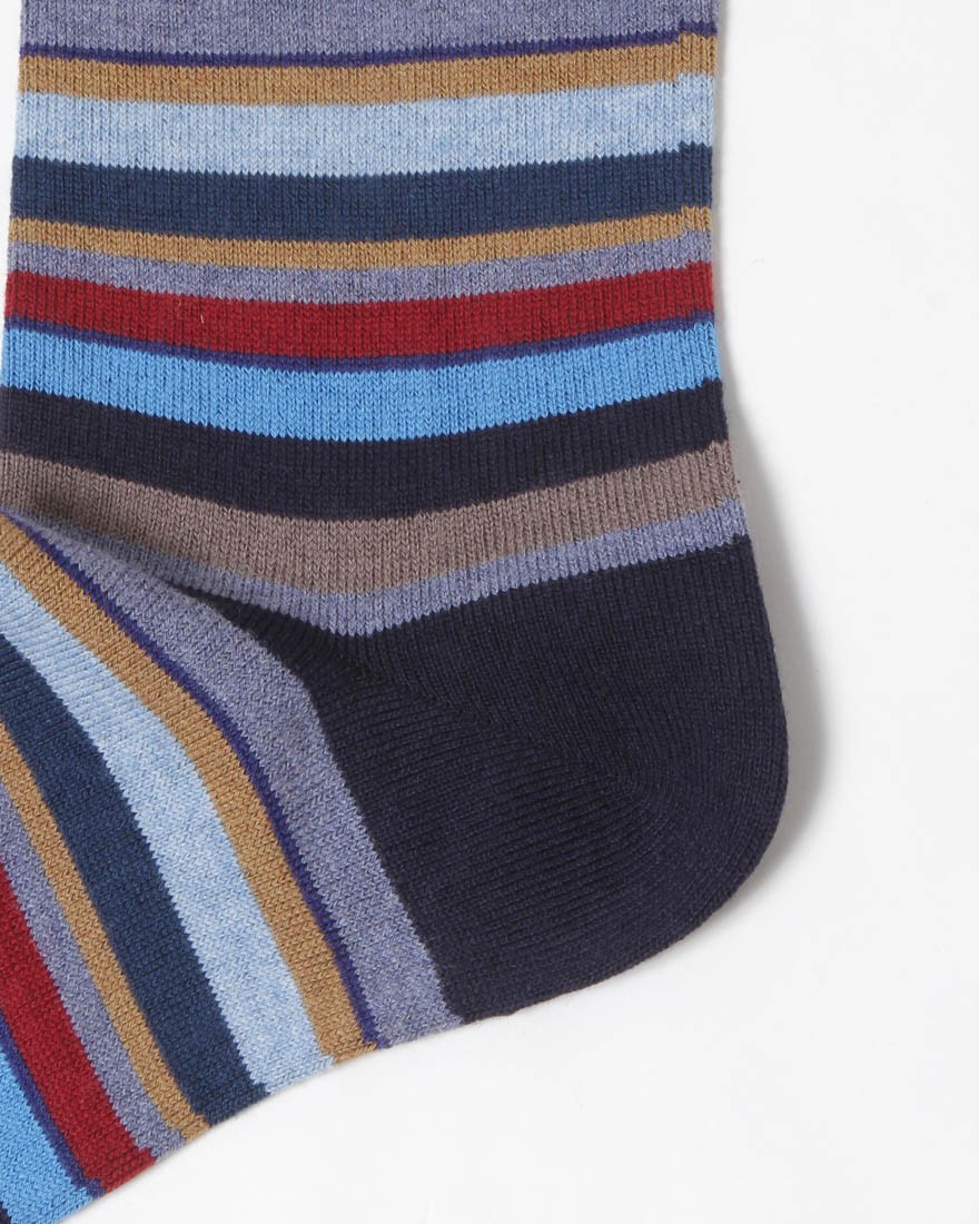 GALLO細マルチカラーボーダー ソックス【COLLECTION】08l