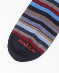 GALLO細マルチカラーボーダー ソックス【COLLECTION】mb_06l