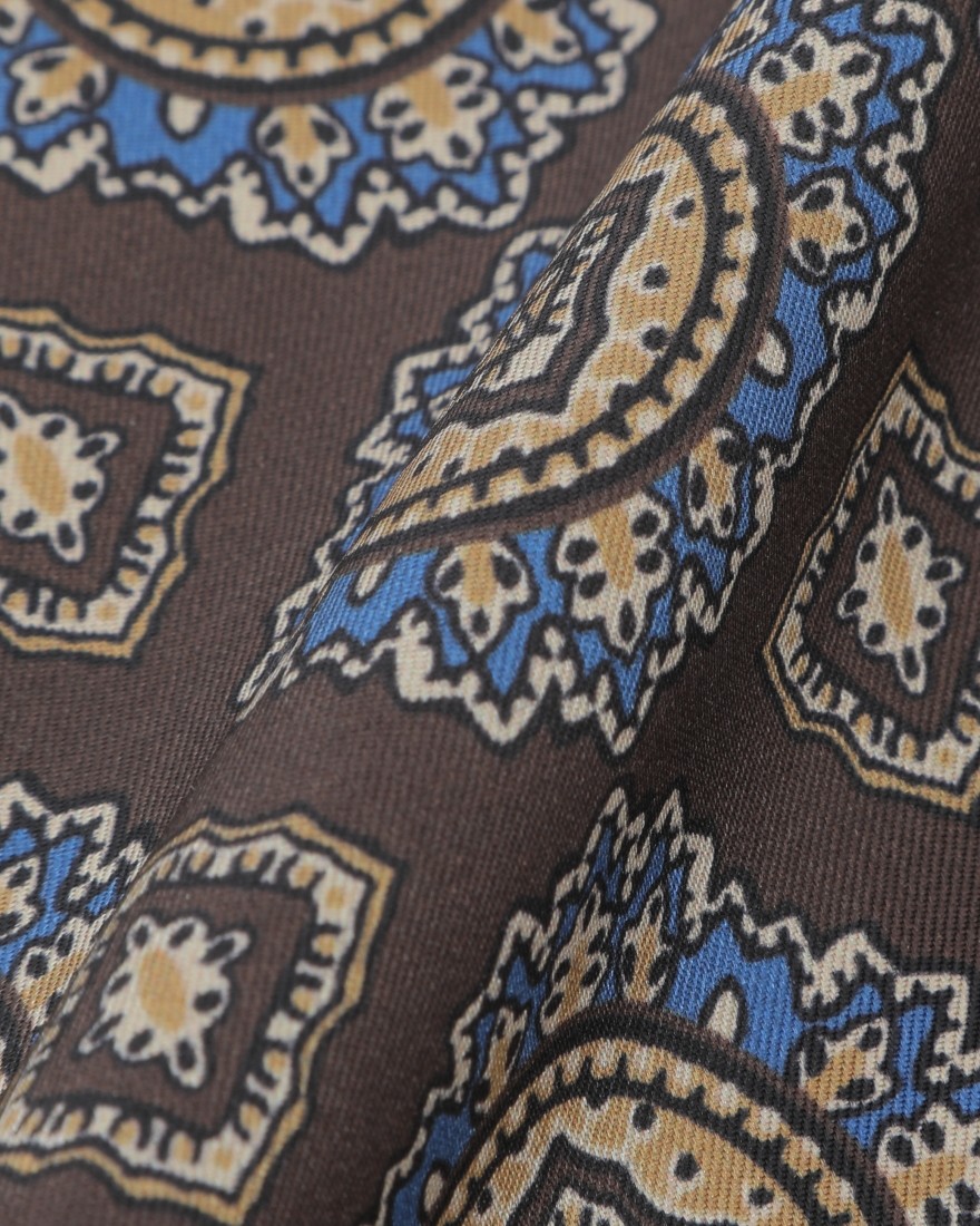 コットン エスニック柄 チーフ 40cm 40cm Franco Bassi フランコバッシ Tokyolife