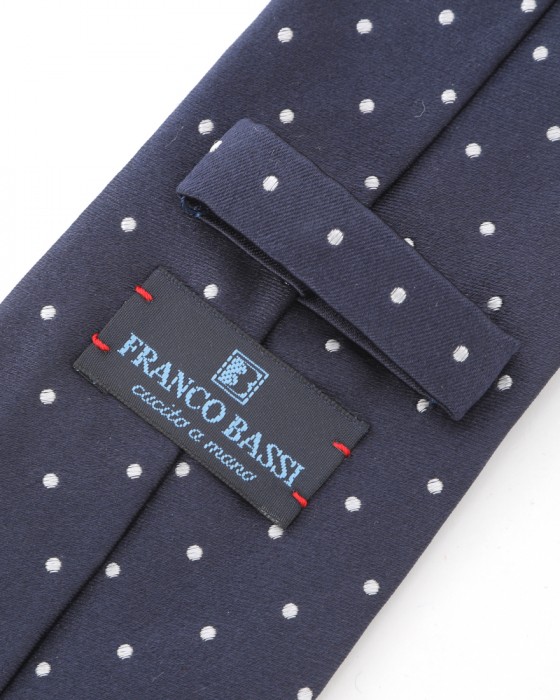 FRANCO BASSIシルクドット柄タイ03l