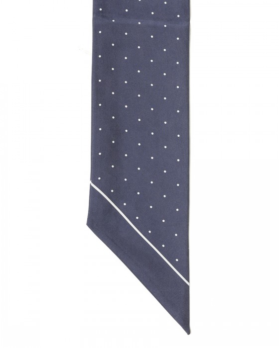 FRANCO BASSIピンドット柄 ネッカチーフ【シルク】06l