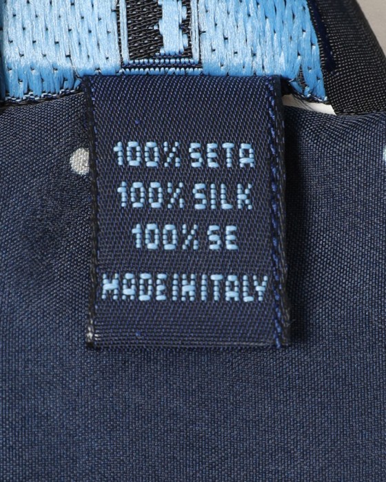 FRANCO BASSIピンドット柄 ネッカチーフ【シルク】10l