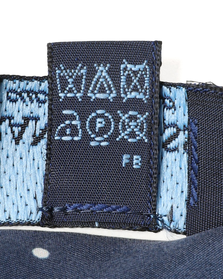 FRANCO BASSIピンドット柄 ネッカチーフ【シルク】11l