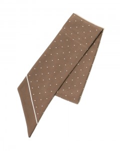 ピンドット柄 ネッカチーフ【シルク】